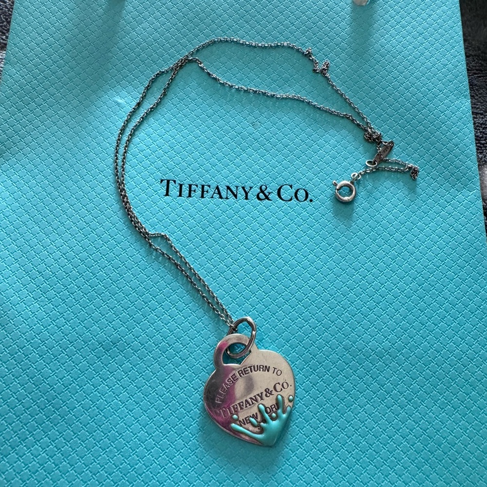 Tiffany & Co. paint splash heart necklace